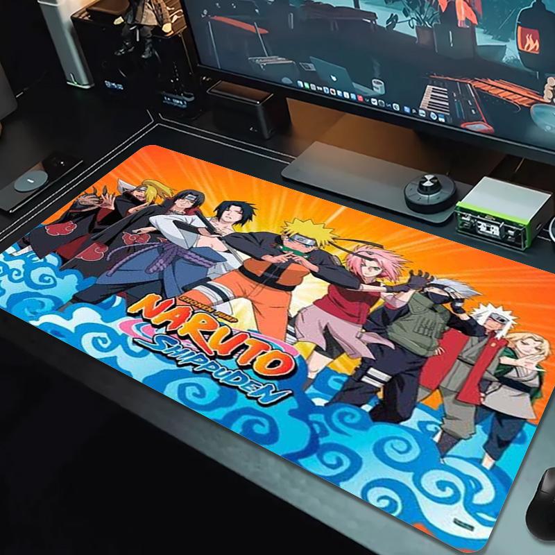 Anime NARUTO Χρωματιστό Επιθέμα Ποντικιού Μεγάλο Μαξιλάρι Τραπεζιού Παιχνιδιών Αντιολισθητικό για Laptop Tablet Μεγάλο Επιθέμα Ποντικιού XXL Στρώμα Mini PC Playmat Με Κλειδωμένη Άκρη