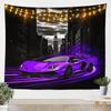 Japanese Car Tapestry, Fuji Mountain and Cherry Blossom Print Wall Hanging for Bedroom, Living Room and Aesthetic Decor