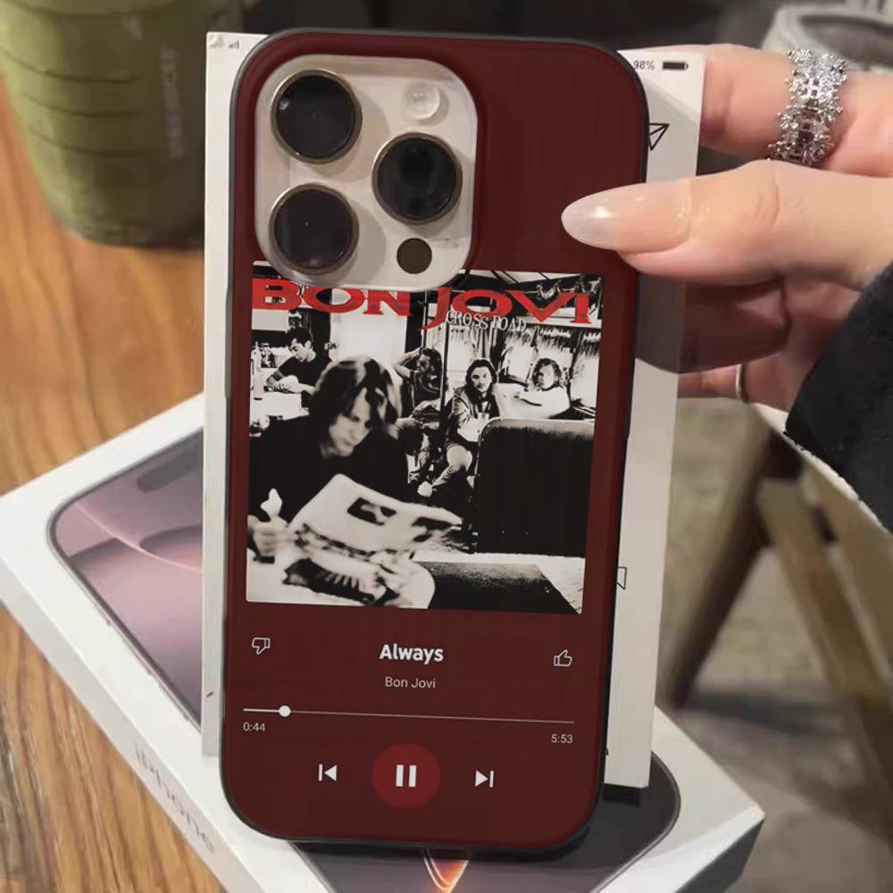 

B-BonS J-Jovi Phone Case For IPhone 16 15 17 Pro 11 12 13 14 Pro Max Plus Soft Ripple Silicone Cover Shell iPhone 12 pro