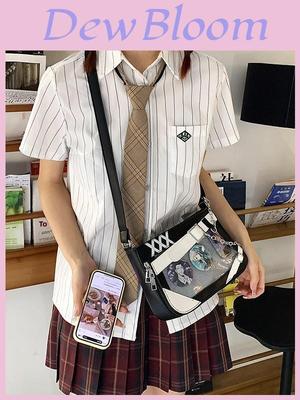 Street Style Pu Crossbody Bag With Zipper Closure For Casual Daily Use