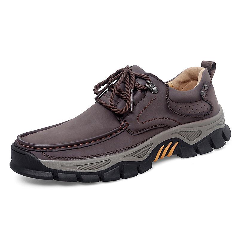 Men's Large Size Casual Leather Driving Shoes for Outdoor and Everyday Wear