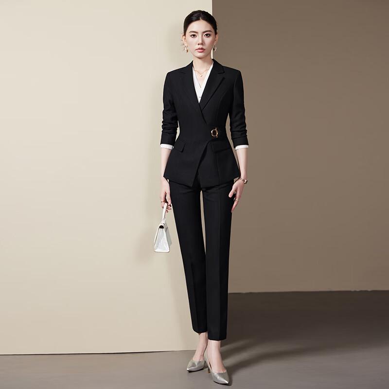 Troloman Women's Slim-Fit Professional Suit Set