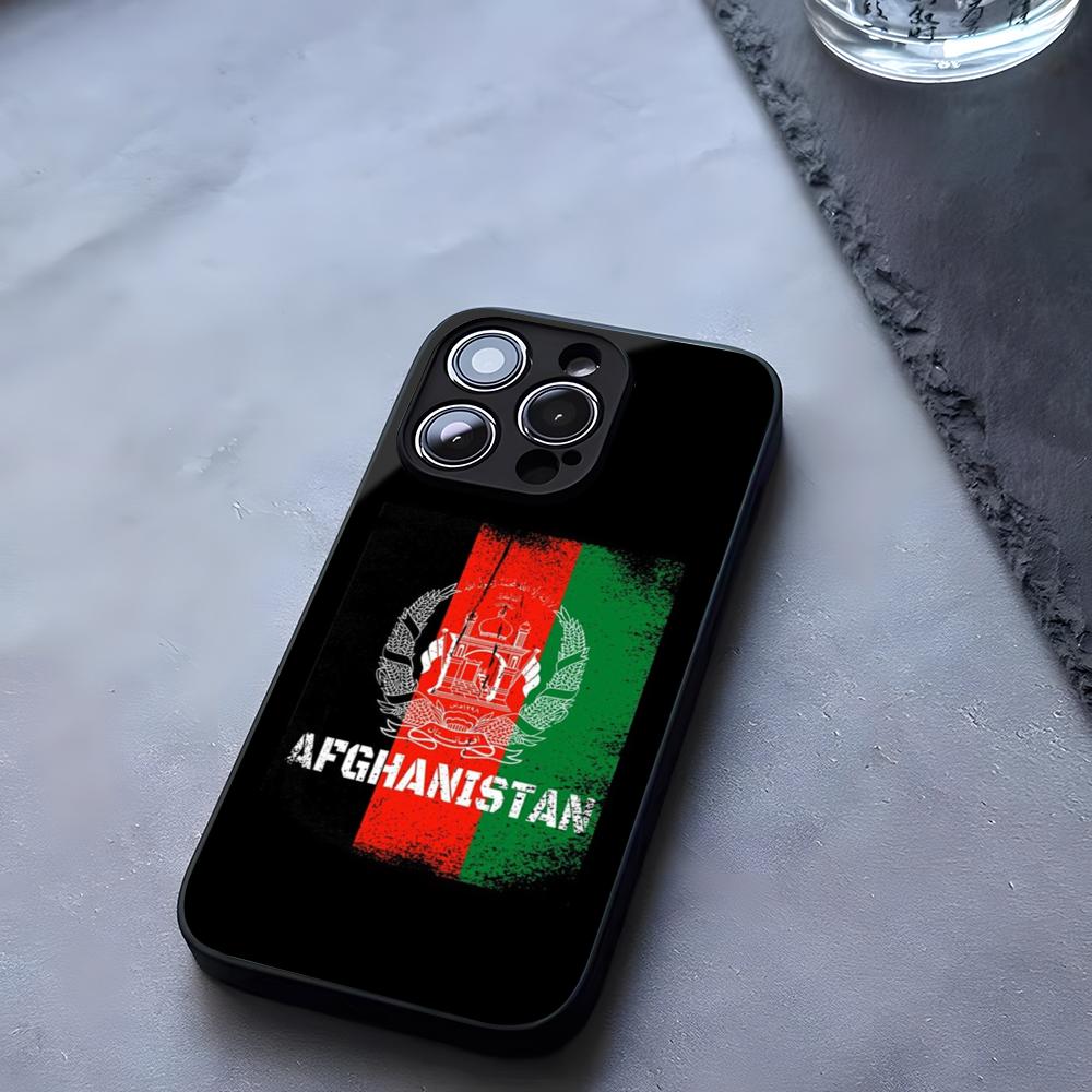 Afghan Afghanistan Flag Phone Case Tempered Glass For IPhone 17 13 14 16 12 15 11 Pro Max Plus Mini X XR SE2020 Coque