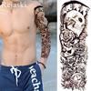 1PC Cool Totem Temporary Tattoo Fake Black Full Arm Tattoo Sticker For Men Summer Style Tatoos Decal