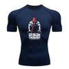 Men's Quick Dry Compression Workout T-shirt, Hooded Strong M