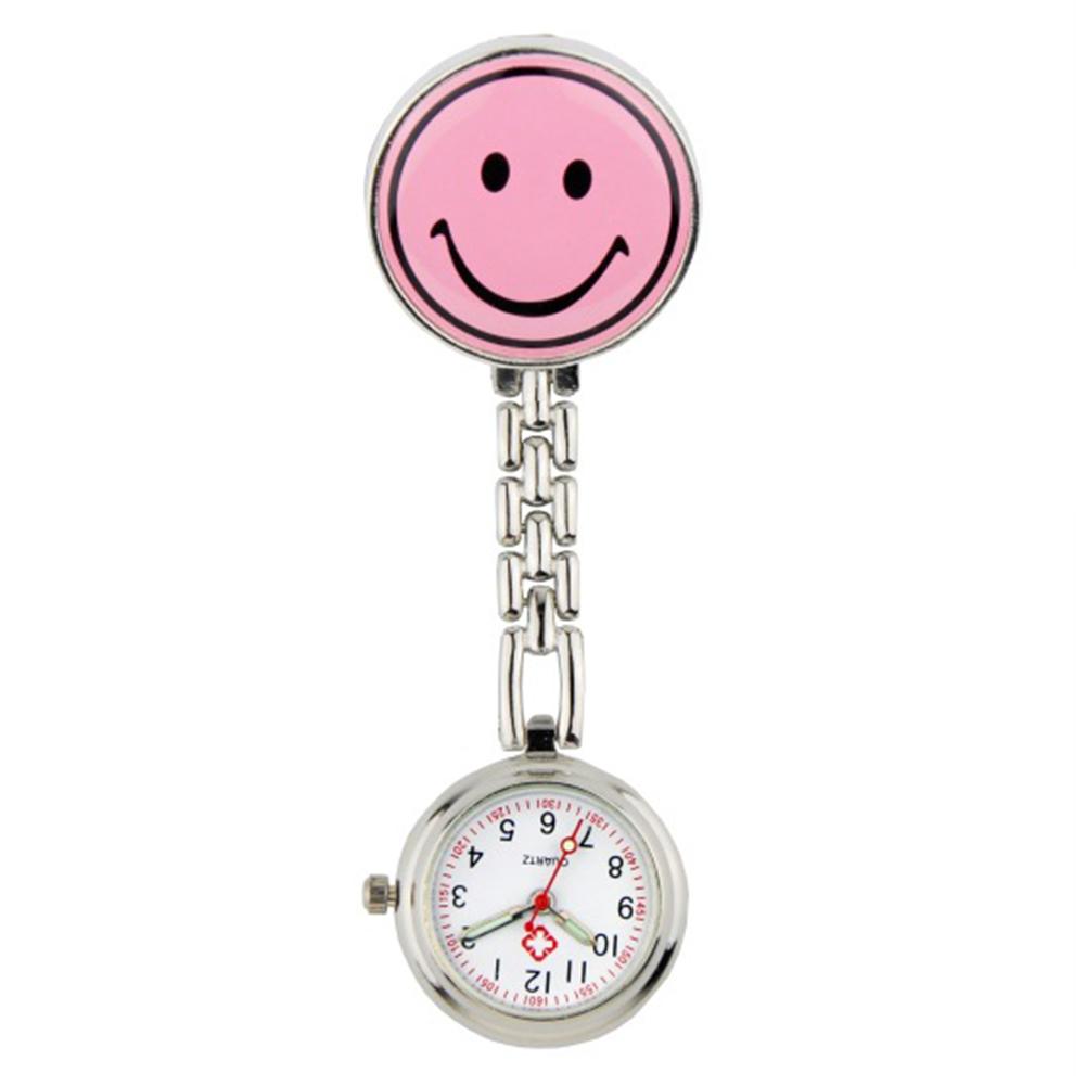 Fashion Casual Quartz Wrist Watch Luminous Smiley Face Pocket Watch