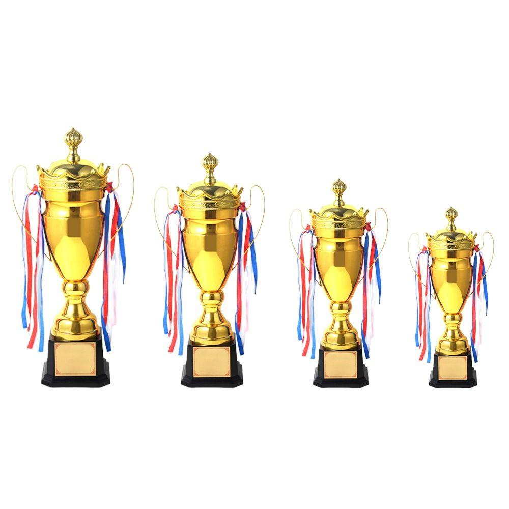 Goldfarbener Gewinnerpreis Kleine Größe Wettbewerbspokal Wettbewerbspreis Meisterschaftspokal Sportspiele