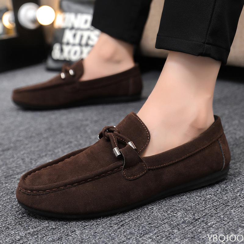 Fashion Spring and Summer Men's Casual Bean Shoes Trend with Breathable Flat Bottom Anti Slip Single Shoes for Daily Use Zapatos Hombre