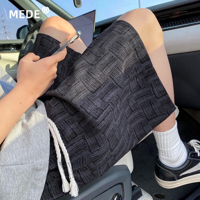 MEDE Men s Plaid Loose-Fit Summer Bermuda Shorts 3XL
