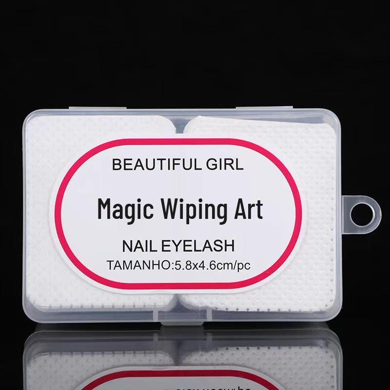 Eyelash Glue Cleaning Pads & Nail Art Remover Wipes Magic Wipe Cleaning Cotton Pads [Box of 200]