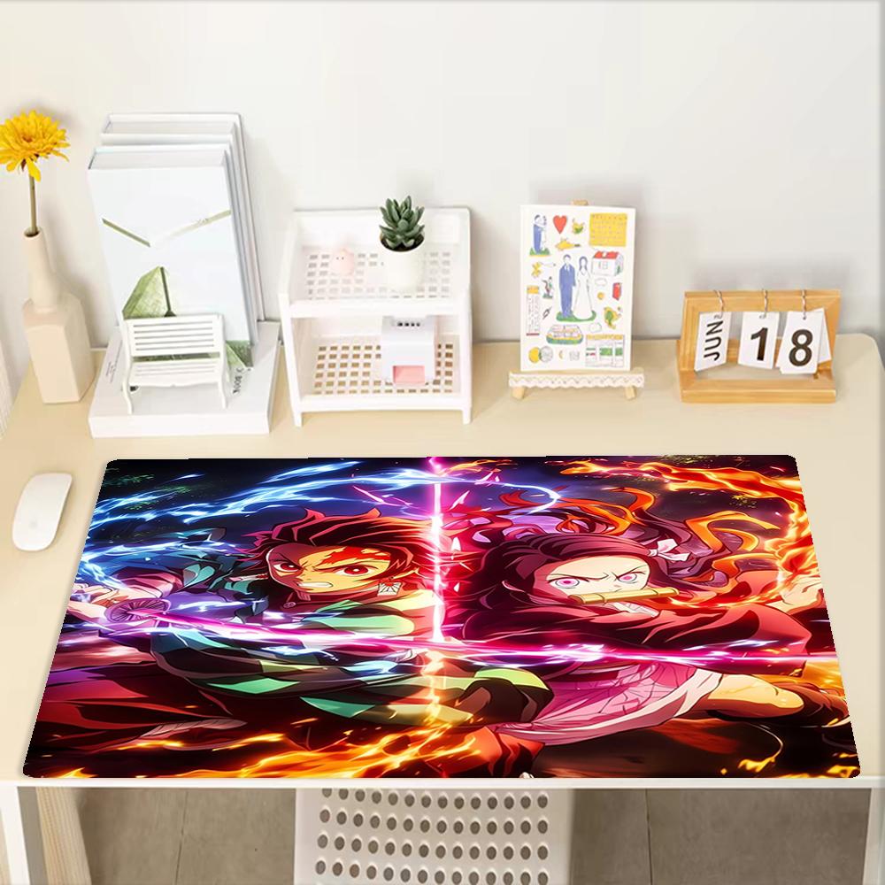Demon Slayer Theme Mouse Pad, Non Slip Rubber Base, Multifunctional Office & Home Decor, Perfect for Workspace Personalization.