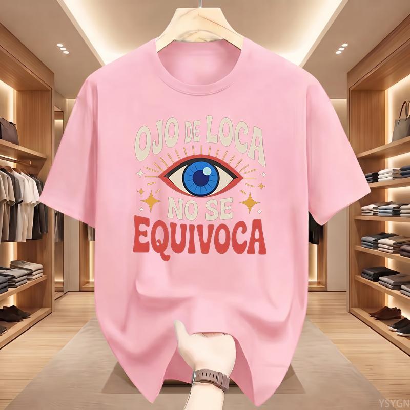 Streetwear T Shirt Tee Women Men Cotton Oversize Summer Loose Casual Trend Crazy Eye Doesn't Lie Top