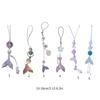 Fashion Fish Tail Shell Bead Pendant Phone Straps Lanyard Pocket Keychain Strap Backpack Charm Car Key Decoration Chain
