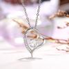 Cao Shi Heart-Shaped Zircon Pendant Necklace - Luxury Valentine's Gift for Women
