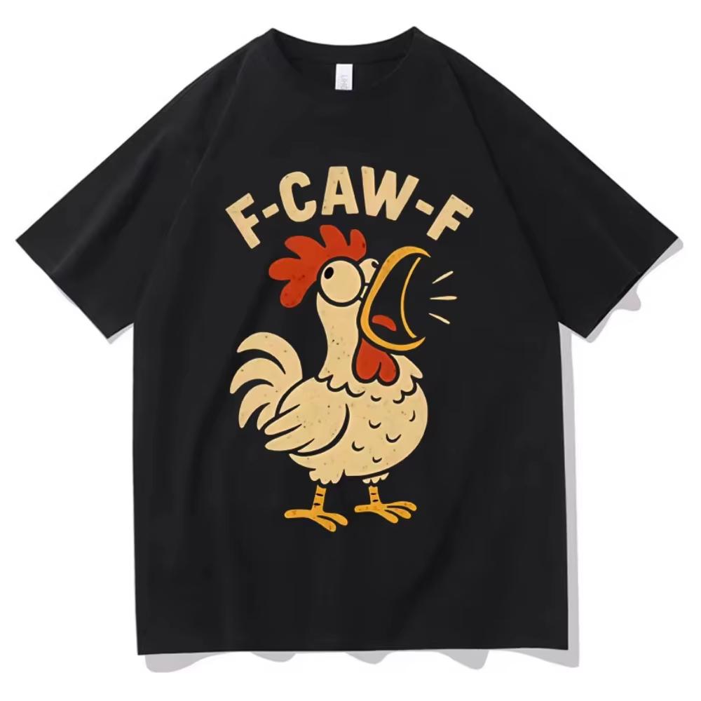 Funny FCawF TShirt Double Sided Print Men Fashion High Quality Y2K T Shirt Chicken Casual pure cotton Short Sleeve Top y2k S