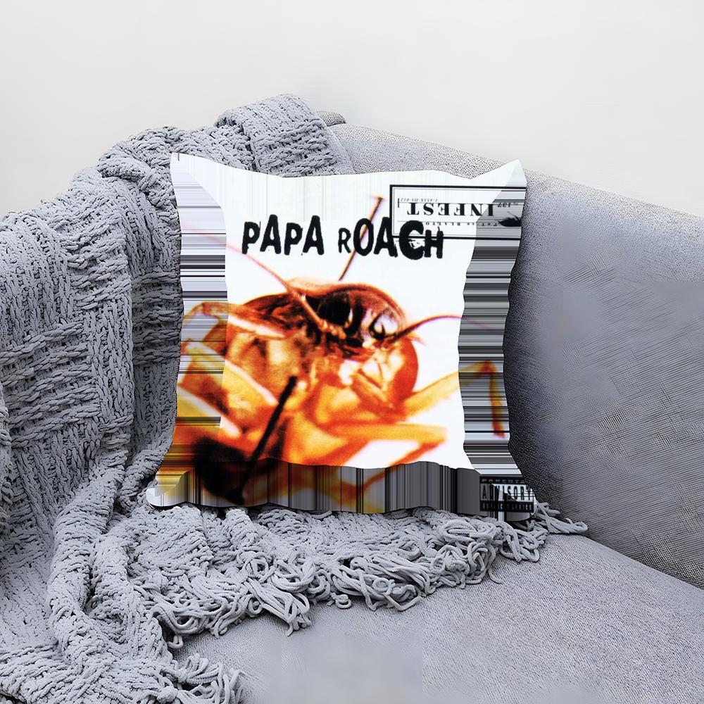 

Band P-Papa R-Roach Cushion Cover Comfortable Reversible Pillow Cover Ideal for Car Sofa Bedroom & Beyond 30cmx30cm
