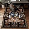 1PC Custom Name Wolf Spirit Blanket Theme Floor Mat Ideal for Living Room, Game Rooms, Office, Bedroom, Floor Mat Playful Design