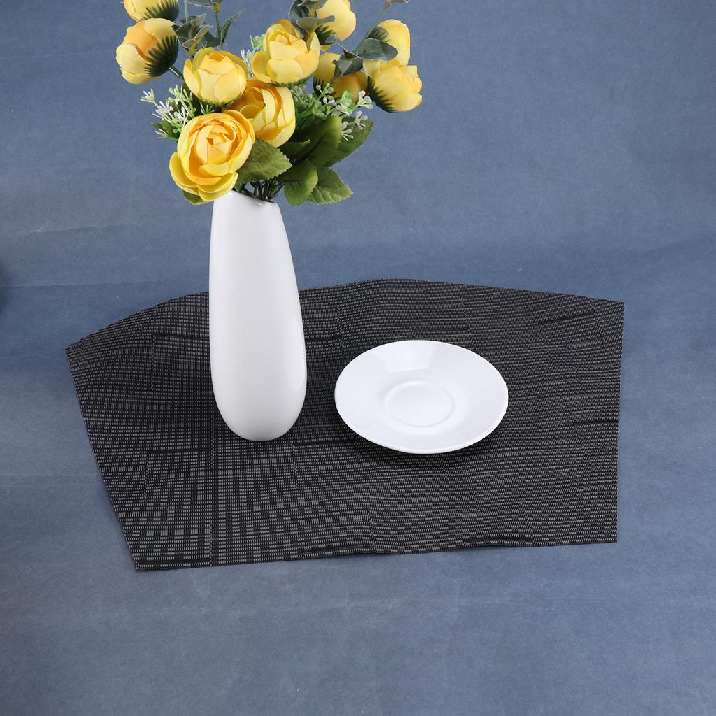 Buy 1PC Corrosion Resistant Dining Table Mat FanShaped Placemat PVC