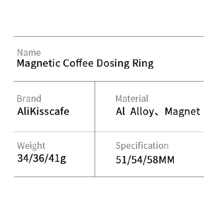 AliKisscafe Coffee Dosing Ring Funnel Magnetic 51MM 54MM 58MM For Delonghi Breville Portafilter Espresso Accessory Barista Tools