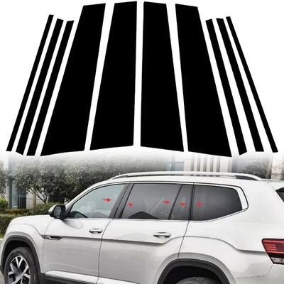 10Pcs Car Exterior BC Pillar Posts Trim Cover Stickers Decor Accessories Fit For Volkswagen Atlas 2018-2024 Auto Exterior Accessories