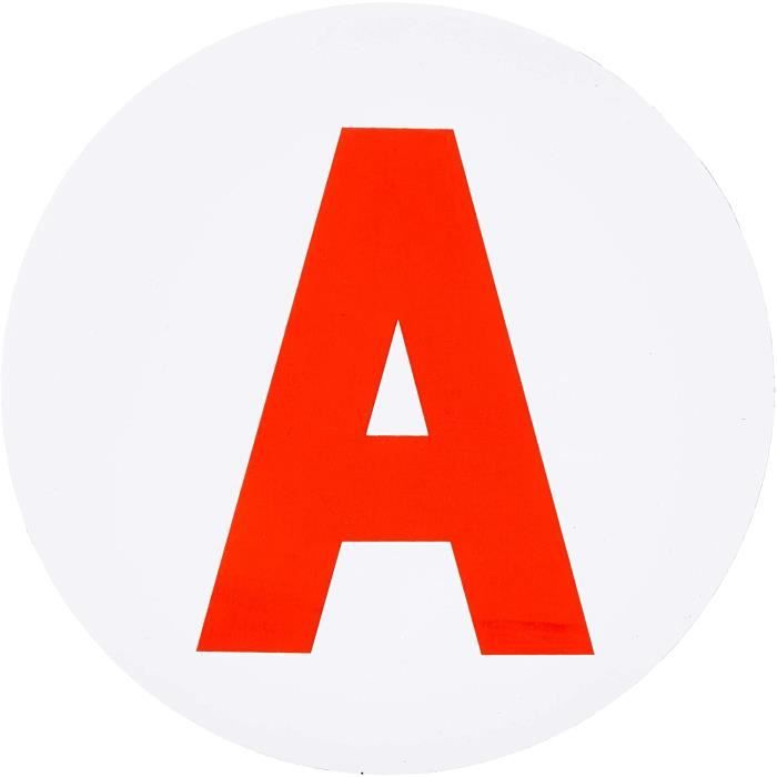 Disque représentant la lettre "A" Jeune conducteur Magnétique