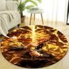1pc Agatsuma Zenitsu  Print Round Carpet Chair Round Carpet Suitable for Bedroom Living Room Home Decorative Carpet