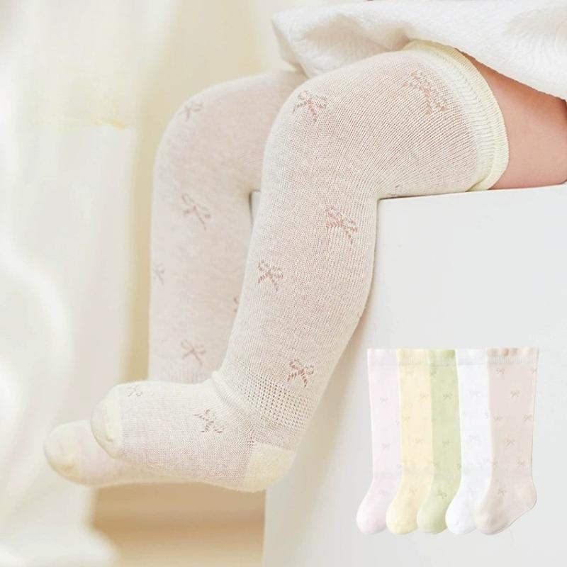 1 Pair Soft Breathable Baby Knee-High Socks Cute Infant Comfortable Toddler Socks Knee-High Socks for Babies Kids Footwear