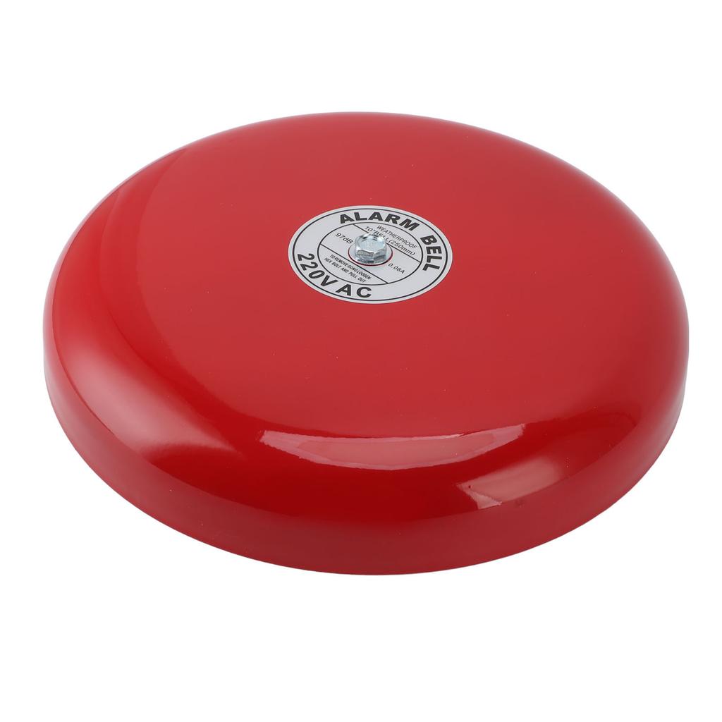 Fire Alarm Bell High Sensitivity Super Loud Sound Electric Round Alarm Bell for School Factory 220V