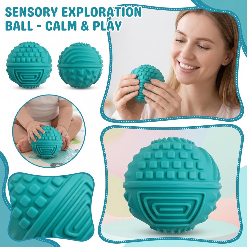 Silicone Balls Set, Sensory Toys for Stress , Calming Toy for Kids and Adults