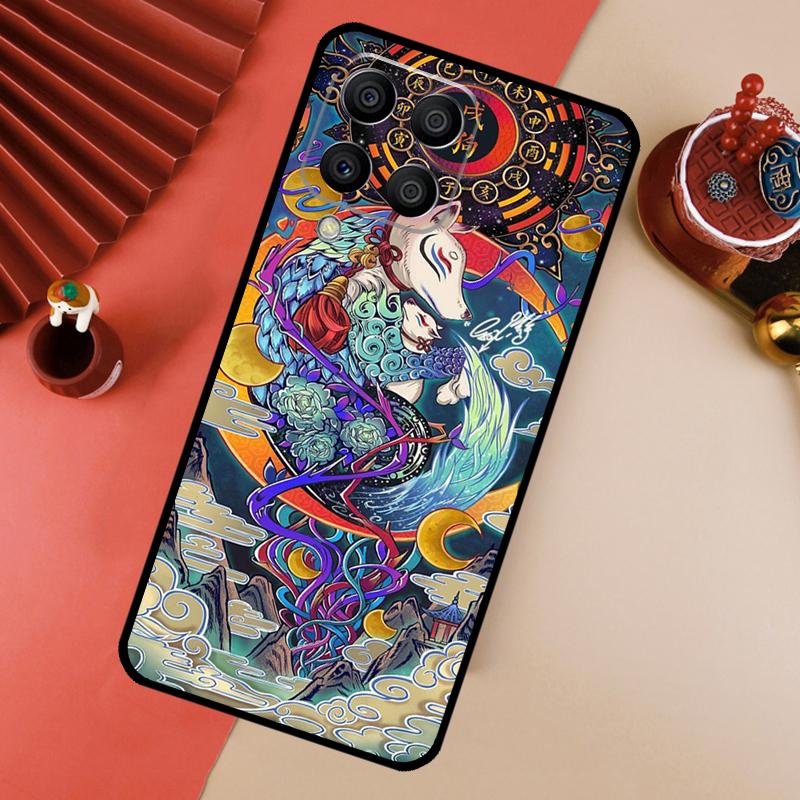 Chinese Zodiac Dragon Tiger For Samsung Galaxy M13 M14 M33 M12 M32 M52 M31 M55 M15 M11 M21 M35 M53 M34 M54 M06 M16 Case