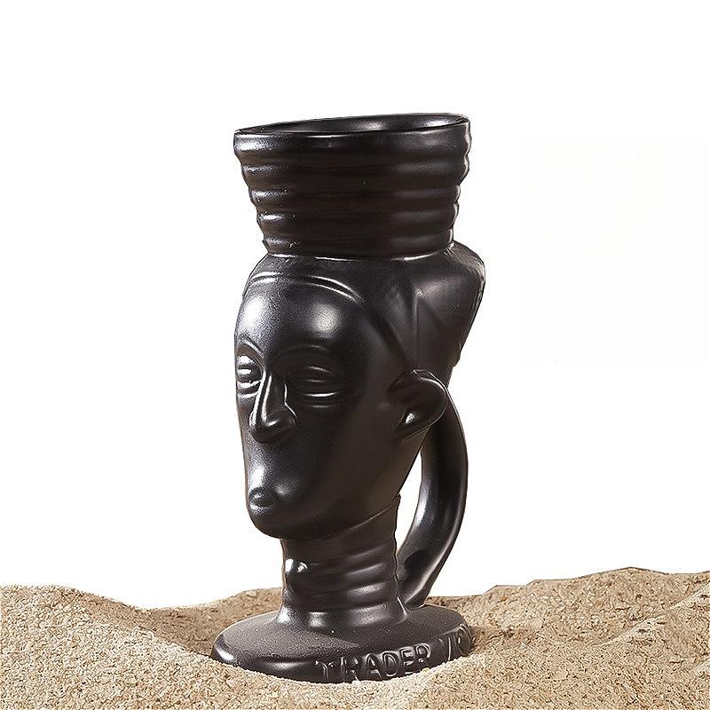 280ml Hawaii Tiki Cup Creative Cocktail Cup Beer Beverage Mugs Wine Cup Bar Accessories Ceramic Tiki Mug for Wine Enthusiasts