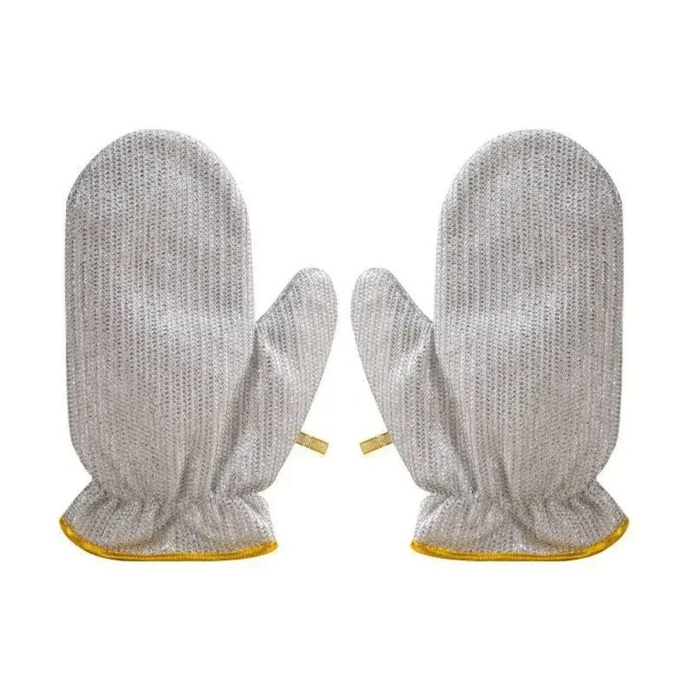 Waterproof Housework Cleaning Gloves Household Cleaning Steel Wire Ball Gloves Dishwashing Gloves