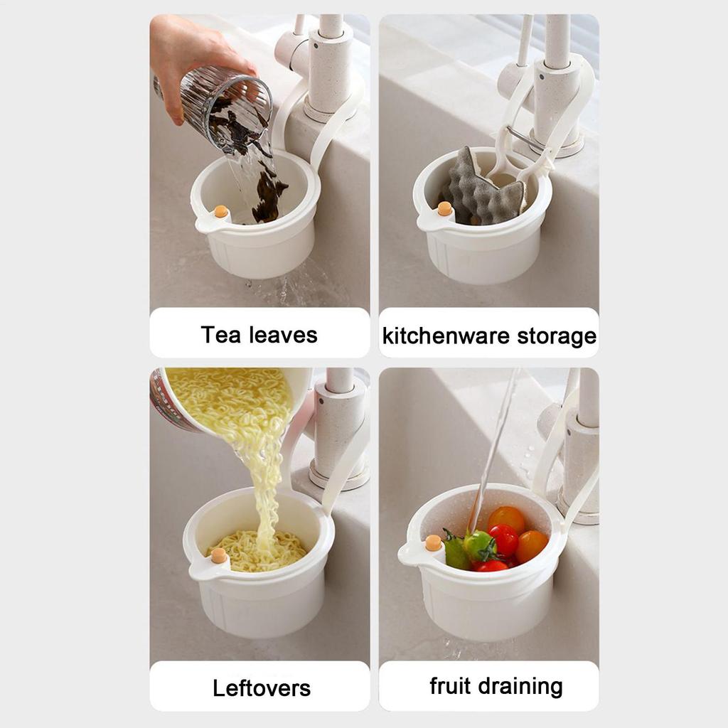 Creative Sink Hanging Strainer Basket  Multifunctional Quickly Drain Kitchen GarbageTool Food Catcher Holder Kitchen Accessories