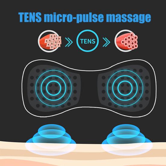 Smart Neck Massager Pad Portable Mini Pulse Massage Patch for Shoulder Back Leg Pain Relief Rechargeable Adjustable Intensity Massage Device for Home