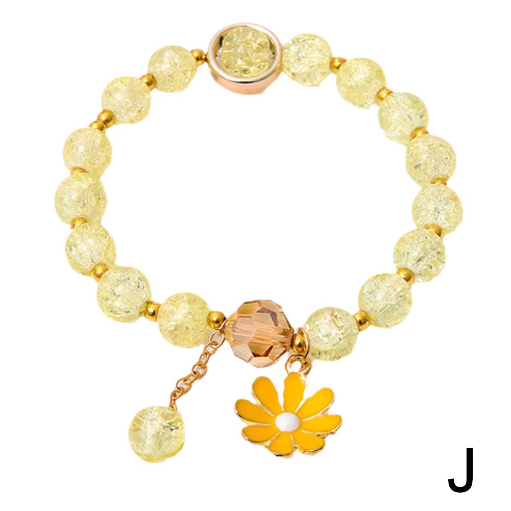 Multi-Color Daisy Flower Beaded Bracelet Ins Niche Minimalist Hand Jewelry Korean Cold Style for Women Perfect for Solo or Stack