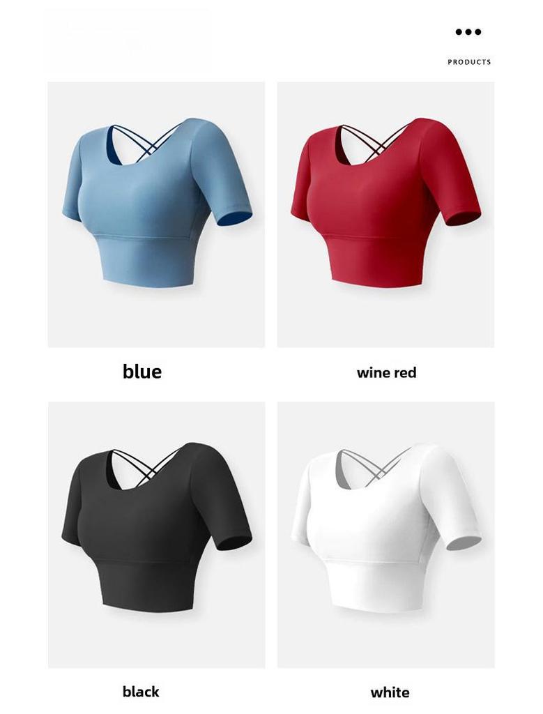 Introducing the Nude Shockproof Sports Bra for Women: Skin-Friendly, Beautiful Back Design - Perfect for Running, Fitness, and Yoga.