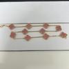 Four-leaf Clover Ten-flower Necklace Thin Light Luxury Ins High-end Collarbone Chain
