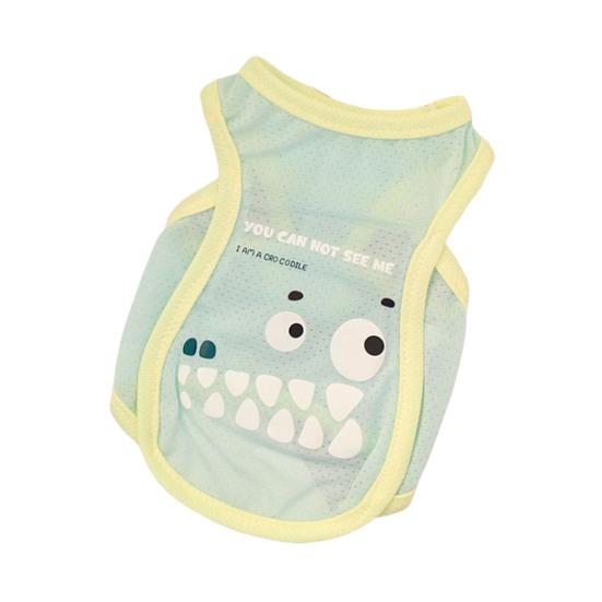 

Summer Cooling Dog Vest Ice Silk Mesh Sleeveless Dog T-Shirt Breathable Pet Tank Top for Small Medium Large Dogs S зелёный