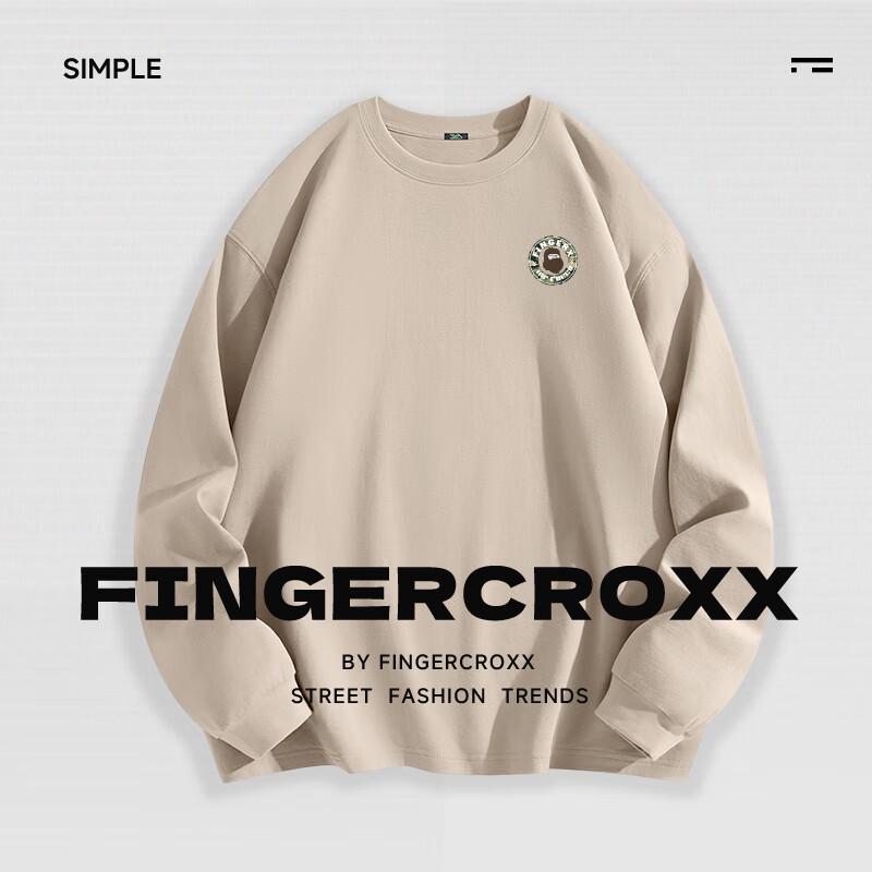 Fingercroxx IT Men's Heavyweight Cotton Long Sleeve T-Shirt