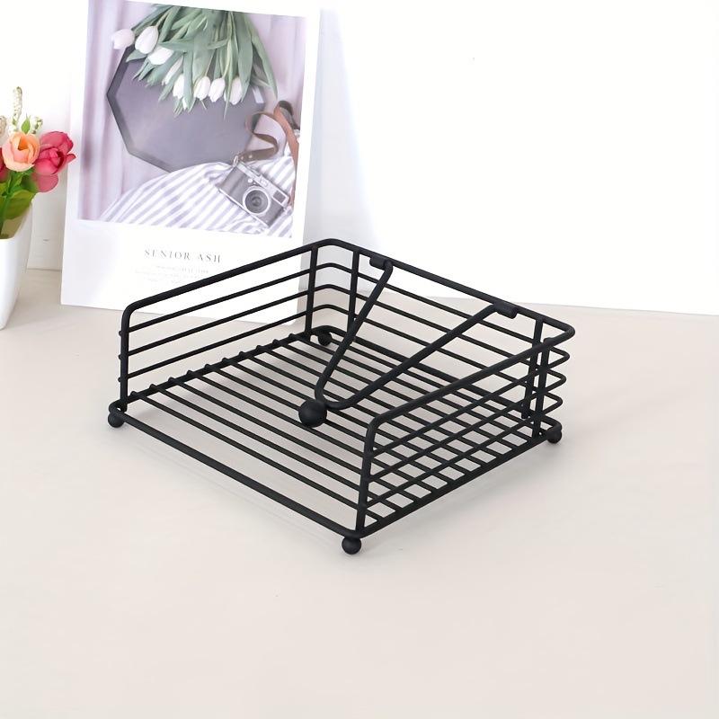 Napkin Holder Flat Napkin Dispenser Square Iron Paper Holder For Kitchen Dining Room Restaurant Decoration