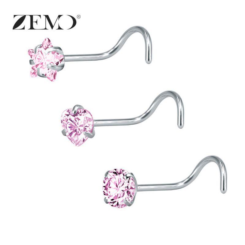 Nose Stud Super Flash Zircon Mini Small Diamond Girl Sexy Nightclub Stylish Fashion Puncture Trendy Cool Man Nose Studs Pin