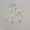 White Rabbit Music Nail Art Stickers with Bowknot and Adhesive