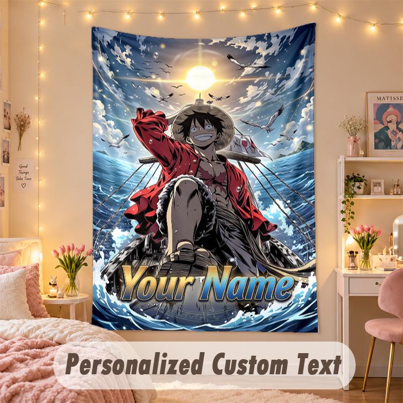 Custom Personalized Tapestry,One Piece Print Custom Name Text Wall Art Hanging for Bedroom
