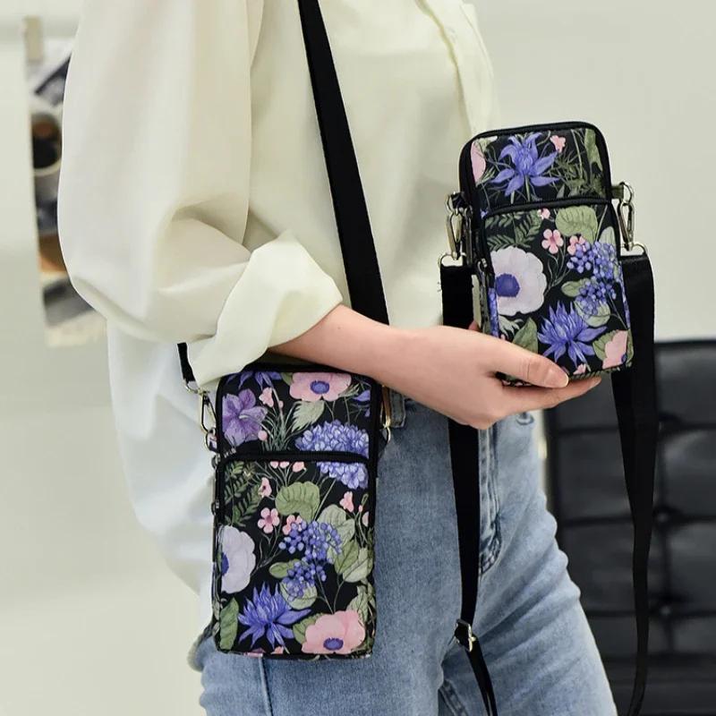 

Новая сумка для мобильного телефона через плечо, кошелек для монет из ткани Оксфорд, водонепроницаемые сумки-мессенджеры с мультяшным принтом для женщин, сумки