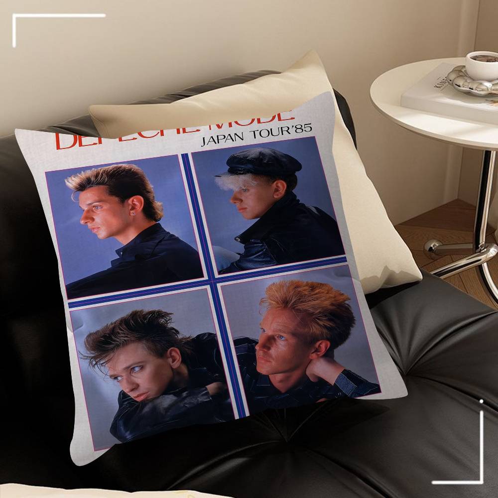 Band DDEPECHE MMODE Cool Office Cushion Pillowcase Car Cushion Cover45X45CM Lumbar Pillowcase Sofa Pillowcover