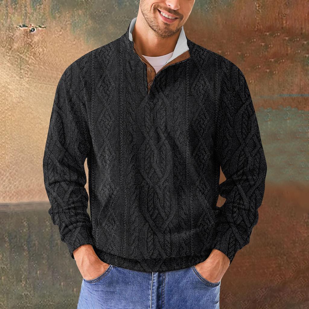 Męska bluza retro casual z nadrukiem gradientowym