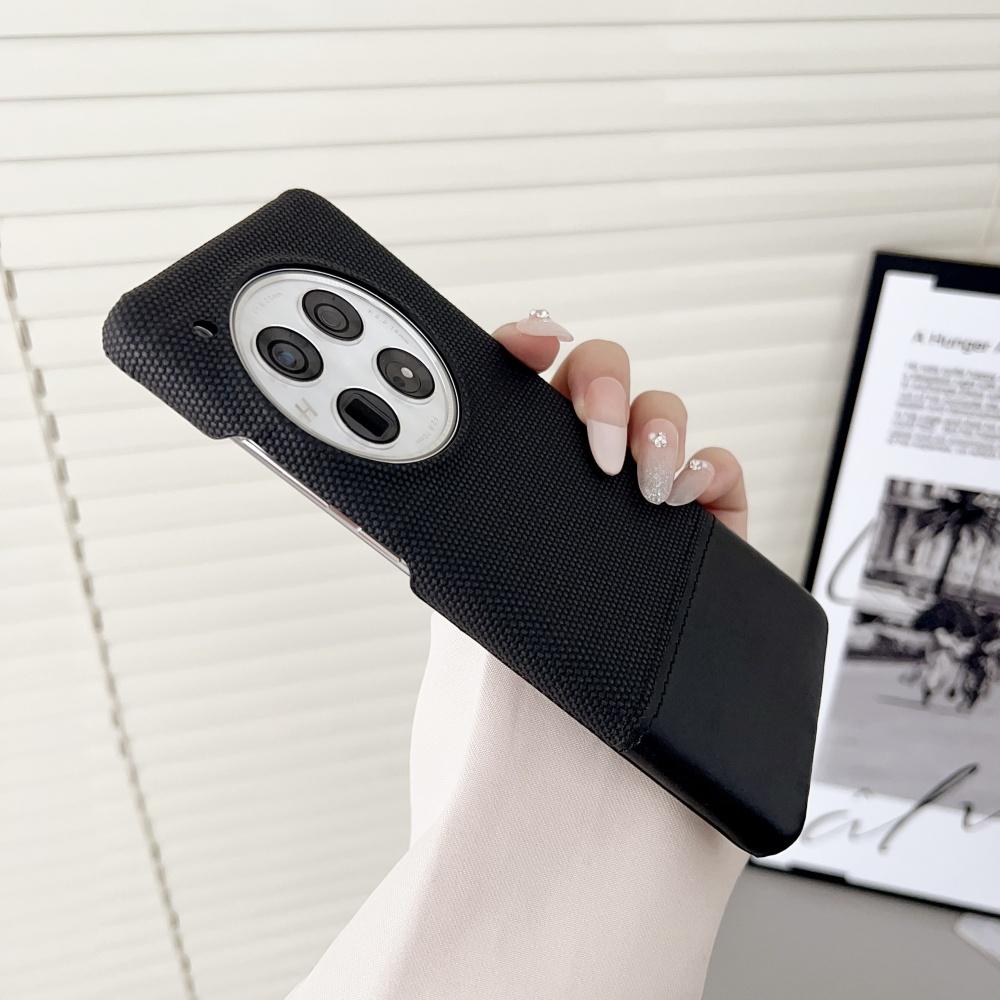 Luxury Ordinary Leather Splicing Soft Phone Case For OnePlus 13 12 11 R Ace 3Pro 5 2 Half Border Matte Nonslip Shockproof Cover