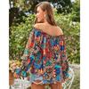 Women S One Shoulder Long Sleeve Printed Casual Shirt