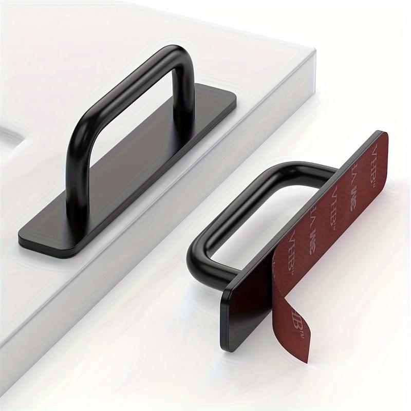 Adhesive Handle Cabinet Handle Drawer Non Drilled Push Pull Handle Adhesive Handle Suitable for Kitchen Cabinets Bathrooms
