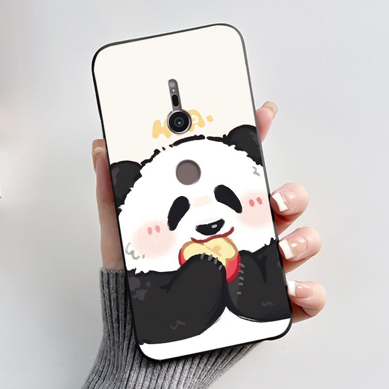 Case For sony Xperia XZ2 XZ3 Black Silicone Soft TPU Phone Case sony XZ2 XZ3 Luxury Cute Love Rabbit Funny Protective Back Cover